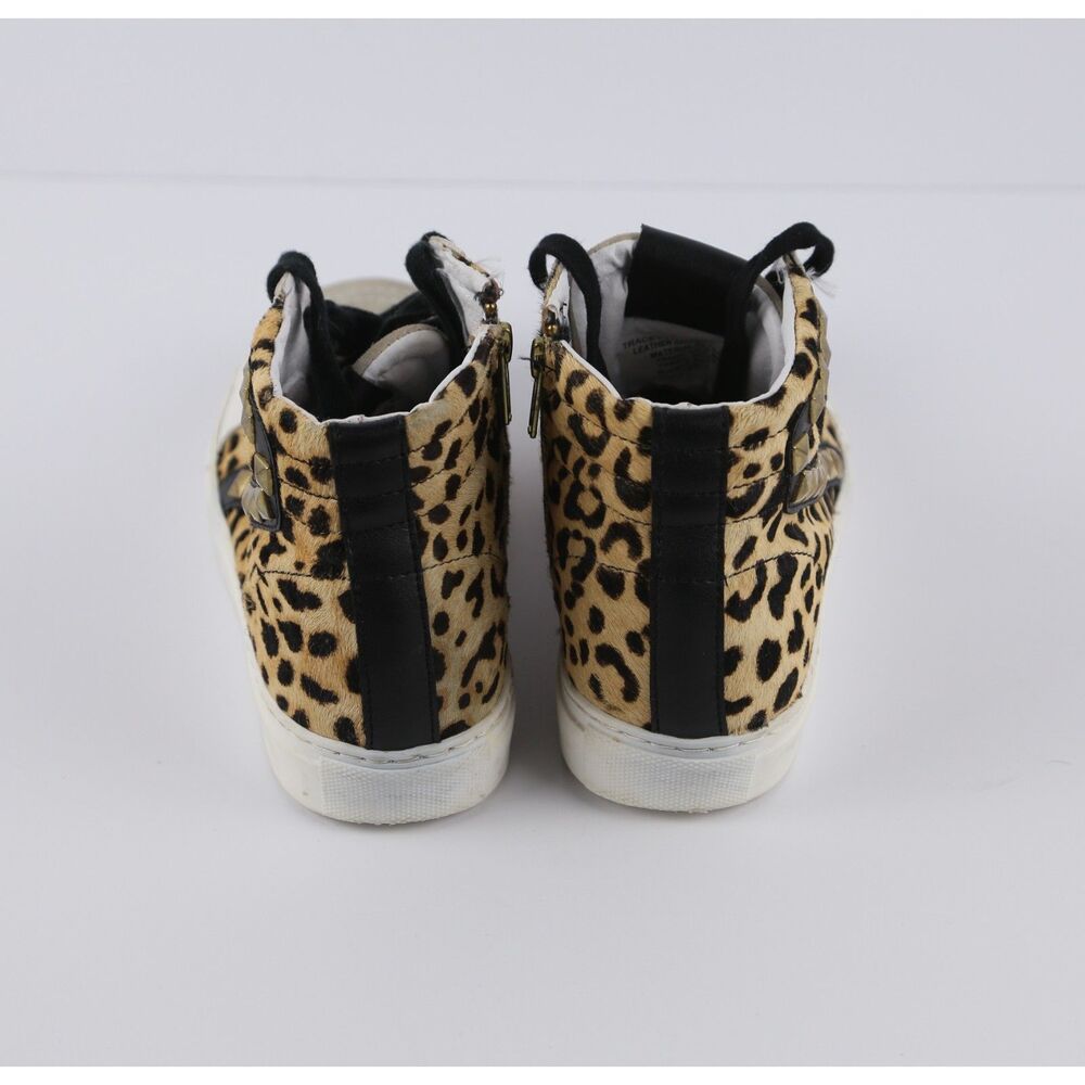 Steve Madden Tracey Leopard Studded High Top Sneakers 6.5M - Picture 7 of 10